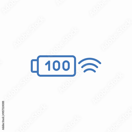 battery hundred percent icon sign vector