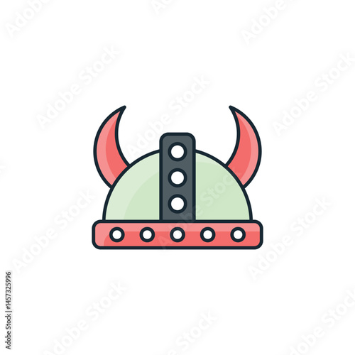 Helmet icon design with white background stock illustration