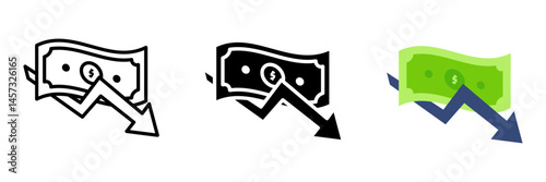 financial icon set. for mobile concept and web design on white background