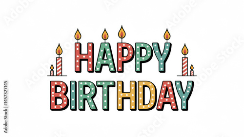 Happy Birthday Candle Graphic