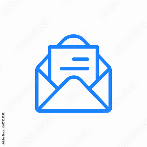 envelope document mail icon sign vector