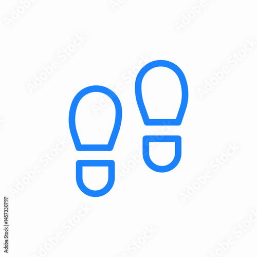 footprints track evidence icon sign vector