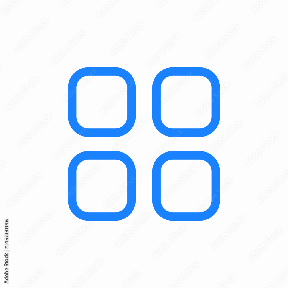 grid squares layout icon sign vector grid squares layout icon sign vector