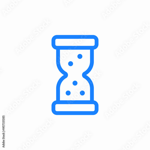 hourglass time passing icon sign vector