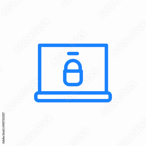 laptop monitor display icon sign vector