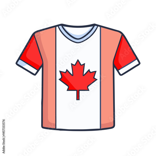 Canadian pride t shirt design with maple leaf illustration for canada day celebration apparel