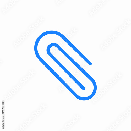 paperclip attachment office icon sign vector