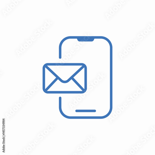 phone receive email icon sign vector