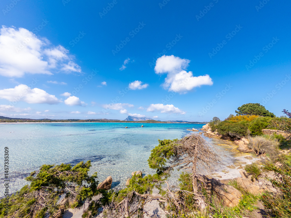 Lu Impostu beach under a blue sky in springtime