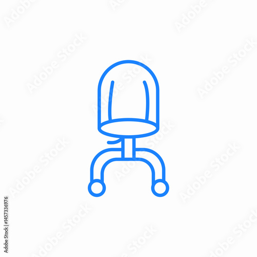 swivel office chair icon sign vector