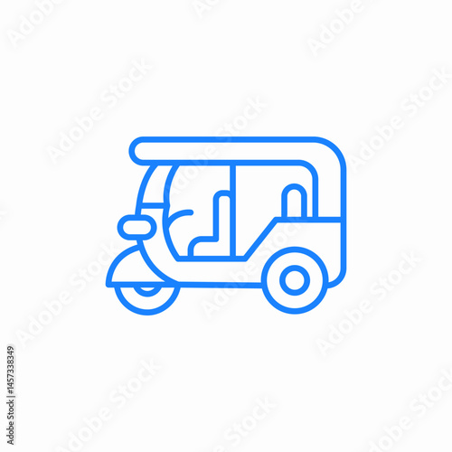 tuk tuk vehicle icon sign vector