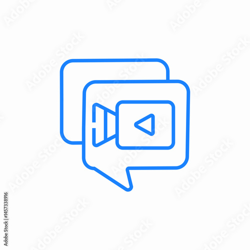 video call chat icon sign vector