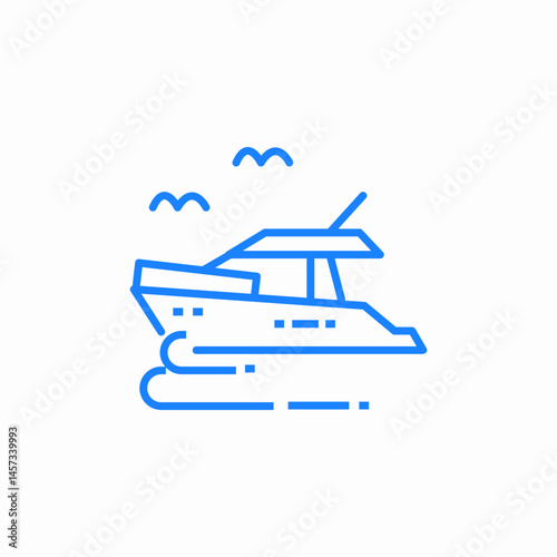 yacht sea travel icon sign vector