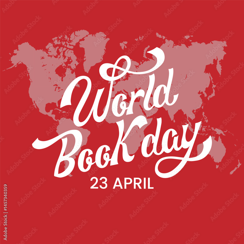 World book day illustration with books and objects related to reading. World book day banner illustration. Creative World book day poster. World book day illustration with books and objects related to reading. World book day banner illustration. Creative World book day poster.