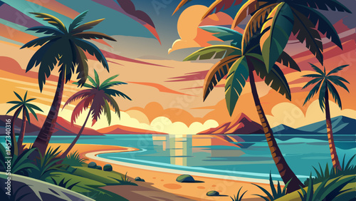 This isn’t just a tree—it’s a symbol of coastal life, of warm winds and wide skies.
A frame of fan palms against the sea tells a story of summer that never ends.
Your vector can convey the balance bet