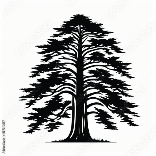 Redwood Tree  Silhouette design