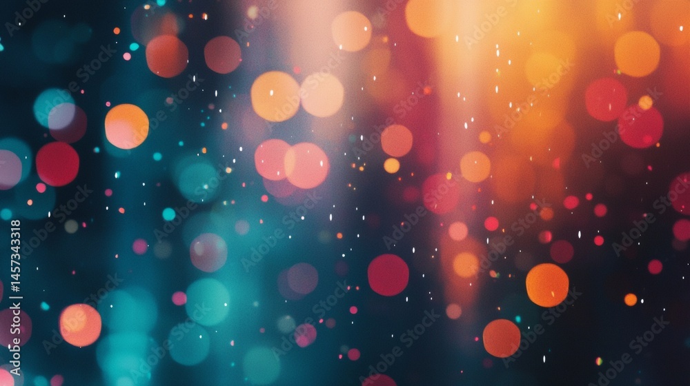 a colorful background with many circles of light on it