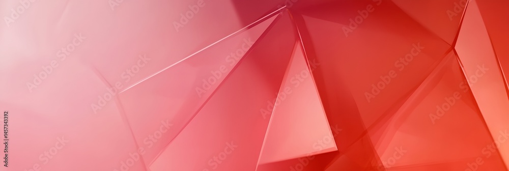 A red background with triangles