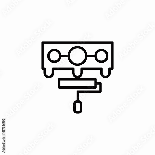 3d printing machine cutting icon sign vector