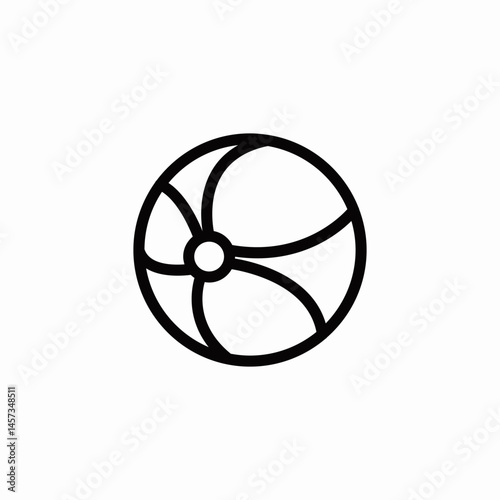 ball beach volleyball icon sign vector