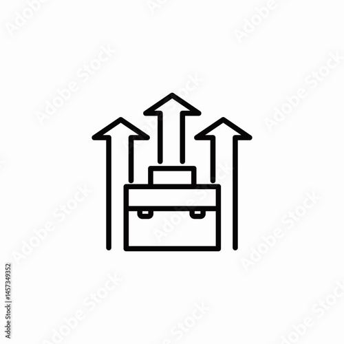 box arrows up icon sign vector