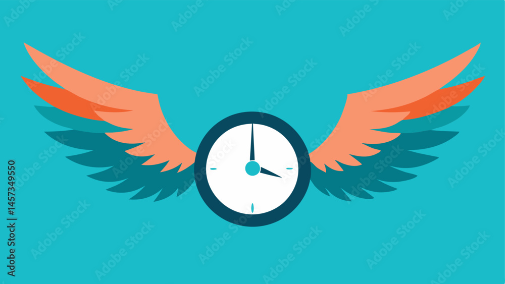 Clock with Wings A clock with wings flying away depicting how addiction steals time and opportunities from individuals.