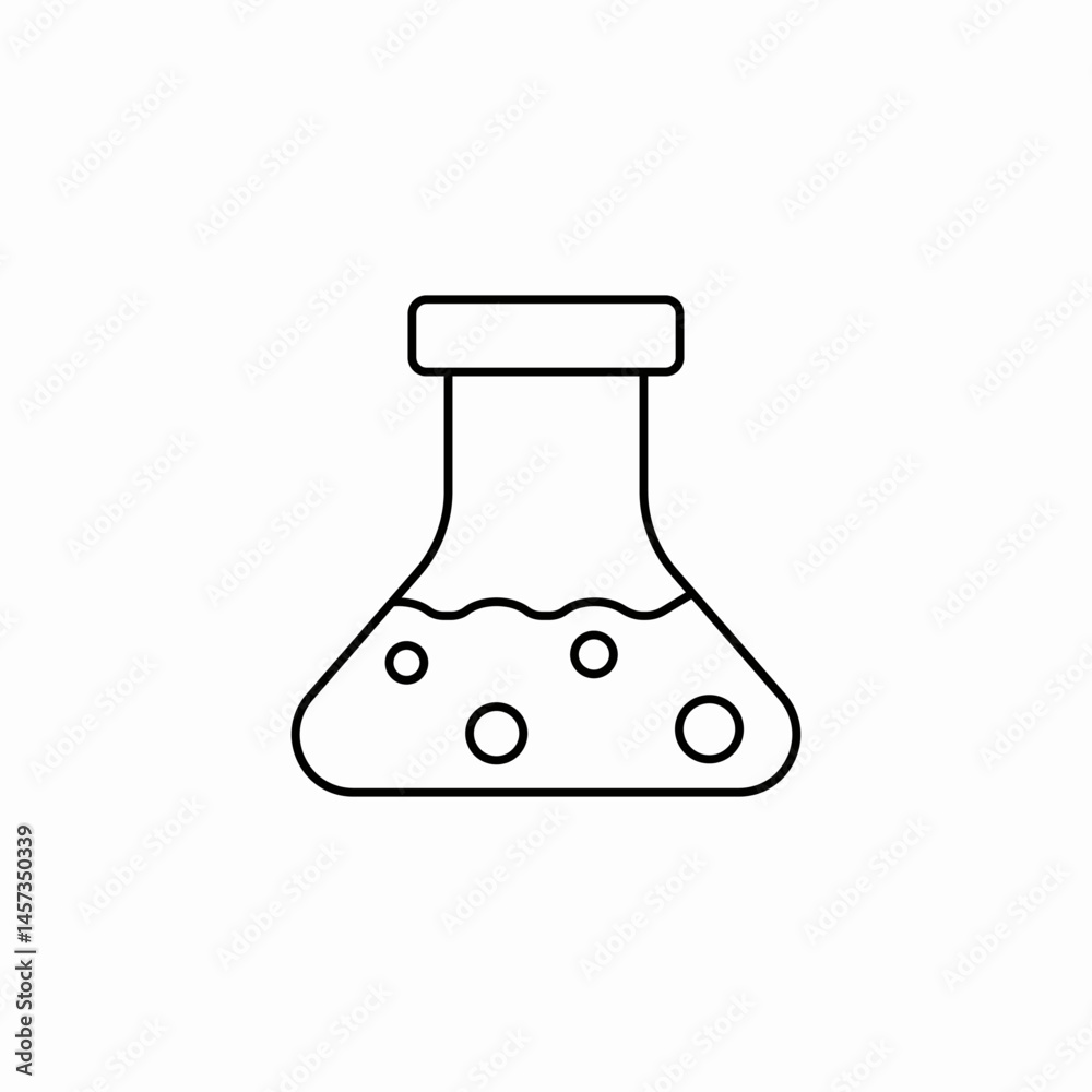 chemical flask experiment icon sign vector chemical flask experiment icon sign vector
