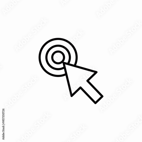 click target point icon sign vector