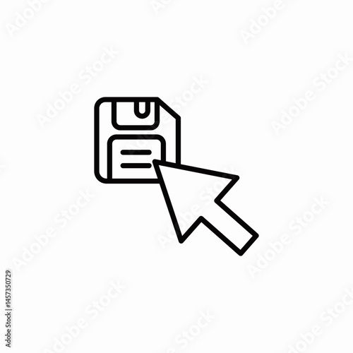 click save button icon sign vector