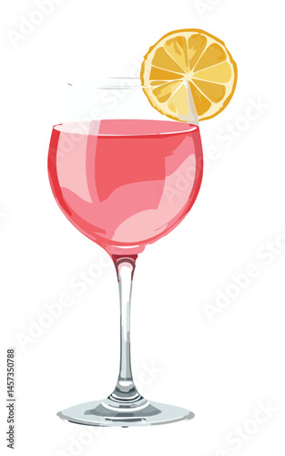 drink Rose Lemonade - vector illustration