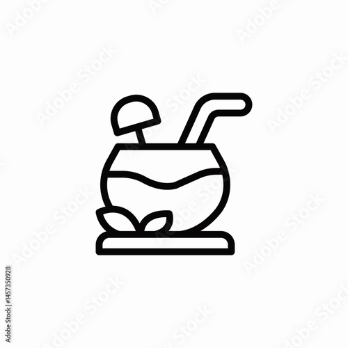 coconut water icon sign vector