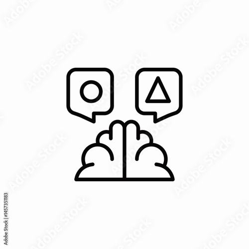 cognitive decision making icon sign vector