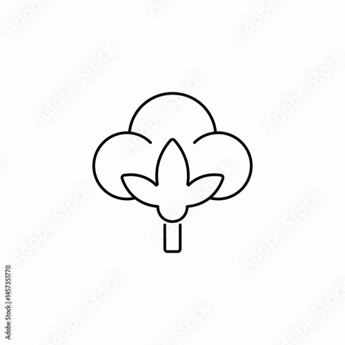 cotton plant icon sign vector
