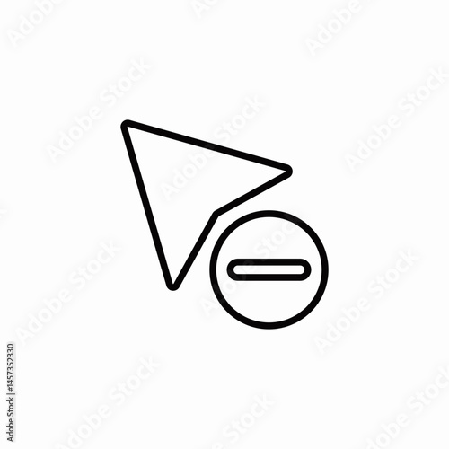 cursor remove action icon sign vector