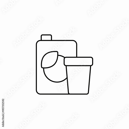 detergent cleaning container icon sign vector