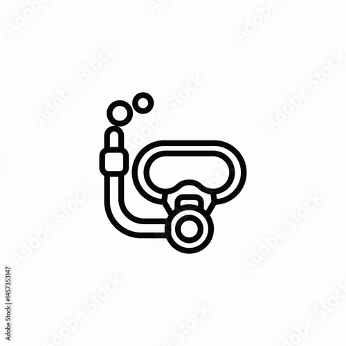 diving mask snorkel icon sign vector
