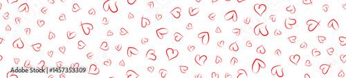 Red heart seamless pattern