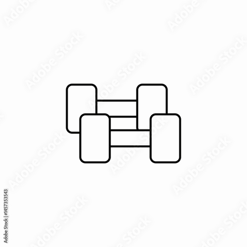 dumbells sport icon sign vector