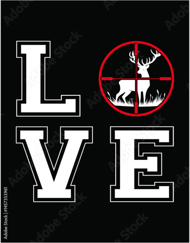 Hunting Love Cutting Files Instant Download - printable editable vector art file.