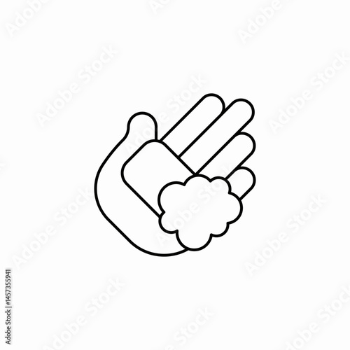 hand with soap icon sign vector