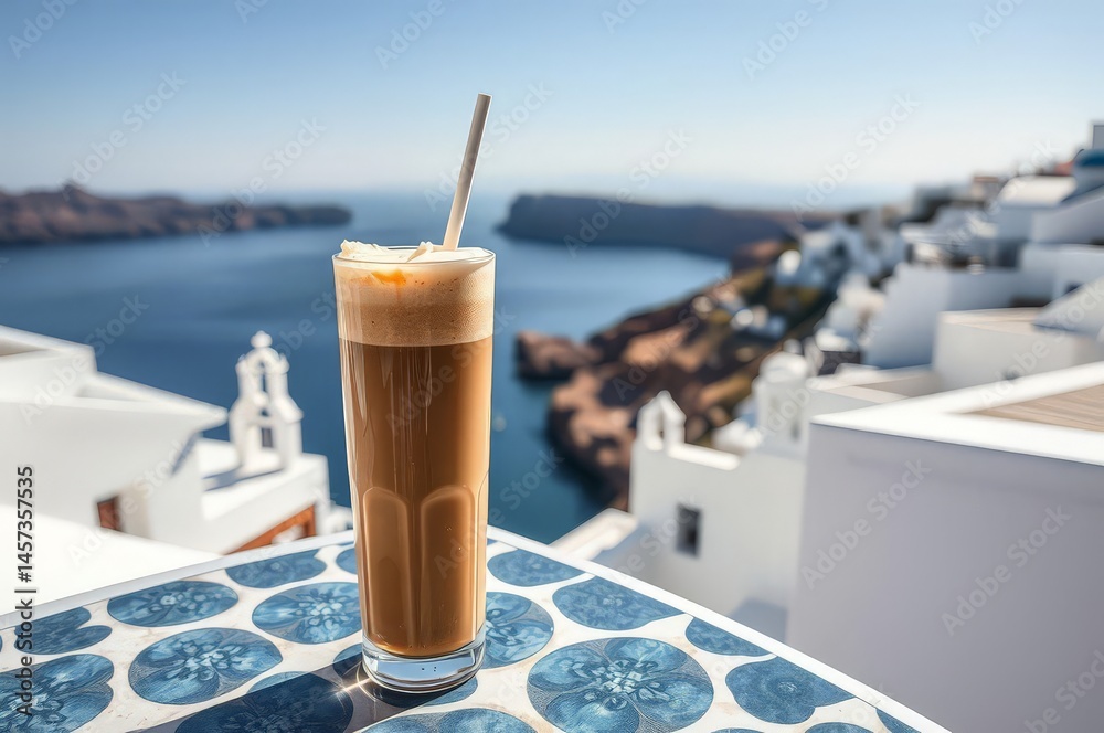Refreshing Greek Frappé Coffee