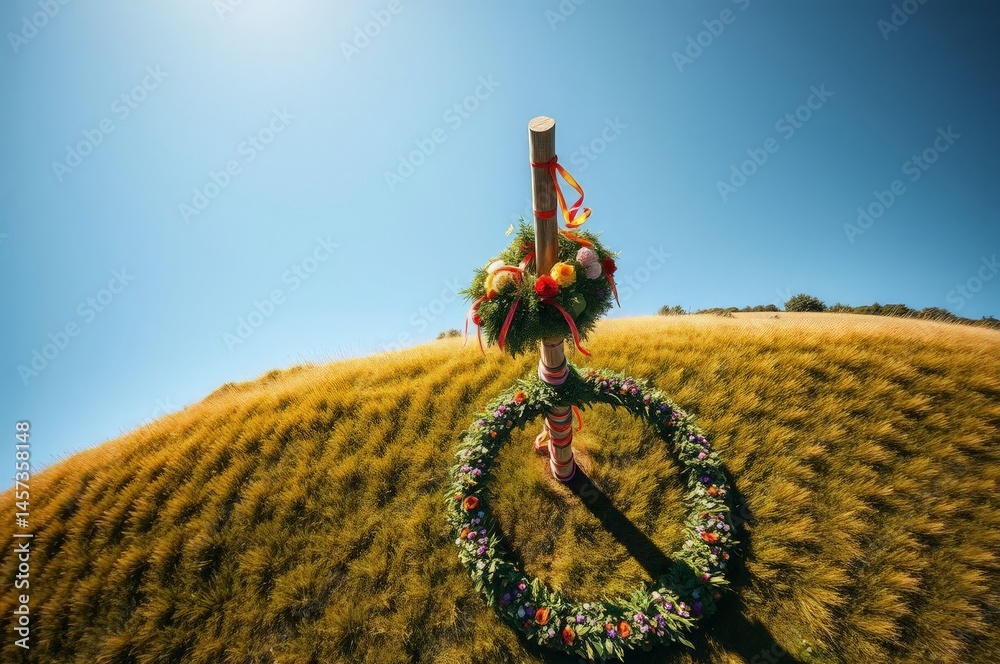 Vibrant Midsummer Pole Celebration