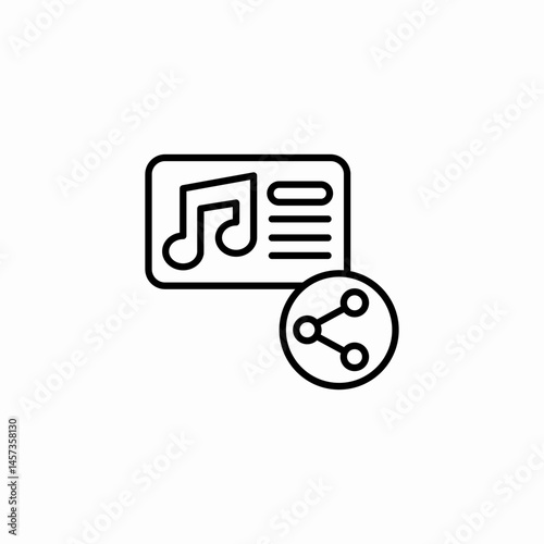 music share playlist icon sign vector