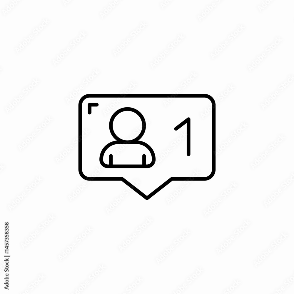 notification user message icon sign vector notification user message icon sign vector