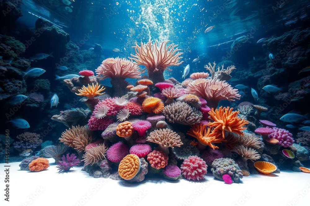 Vibrant Coral Nursery Underwater