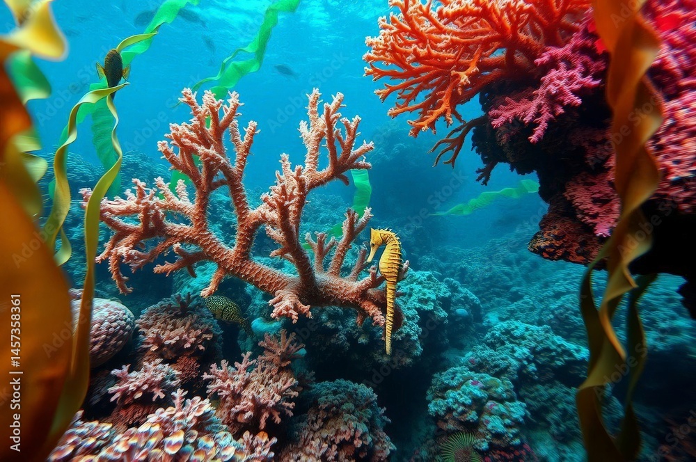Vibrant Underwater Coral Scene