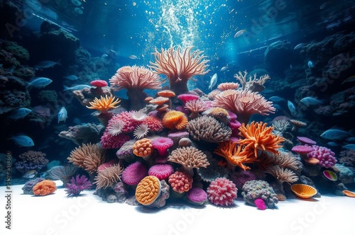Vibrant Coral Nursery Underwater