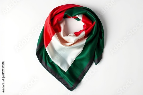 Elegant Tricolor Silk Scarf Display