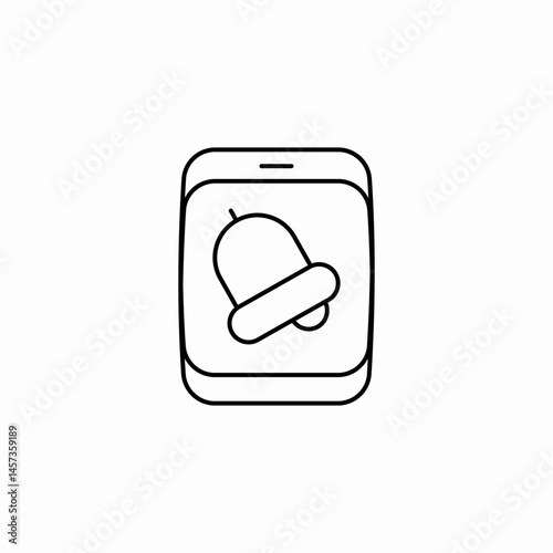 phone notification alert icon sign vector
