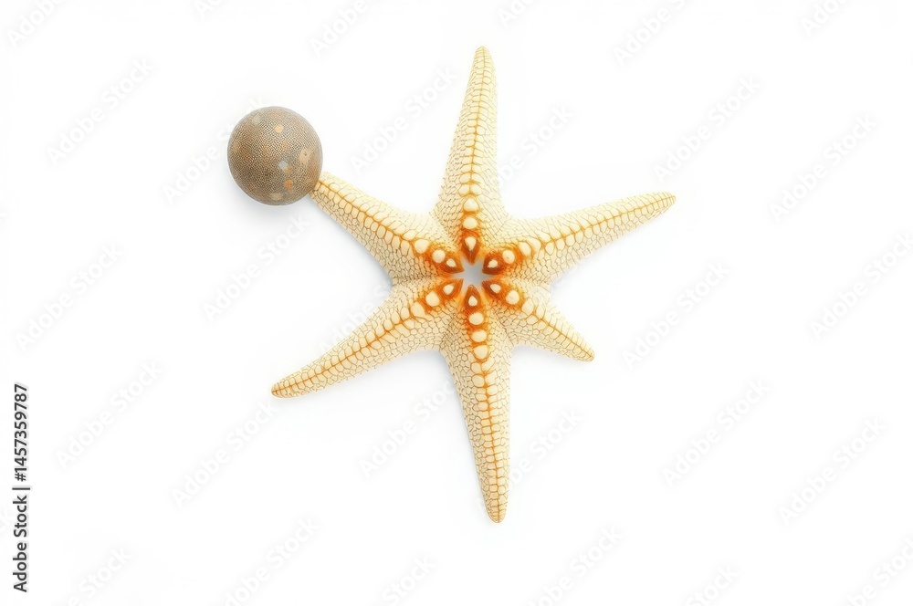 Detailed Starfish with Ocean Stone